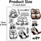 thumbnail image 2 of Sellos transparentes para hacer tarjetas y diarios con diseño de animales. Lindos y felices. Un amigo como tú. Sellos de goma y silicona reutilizables., 2 of 9