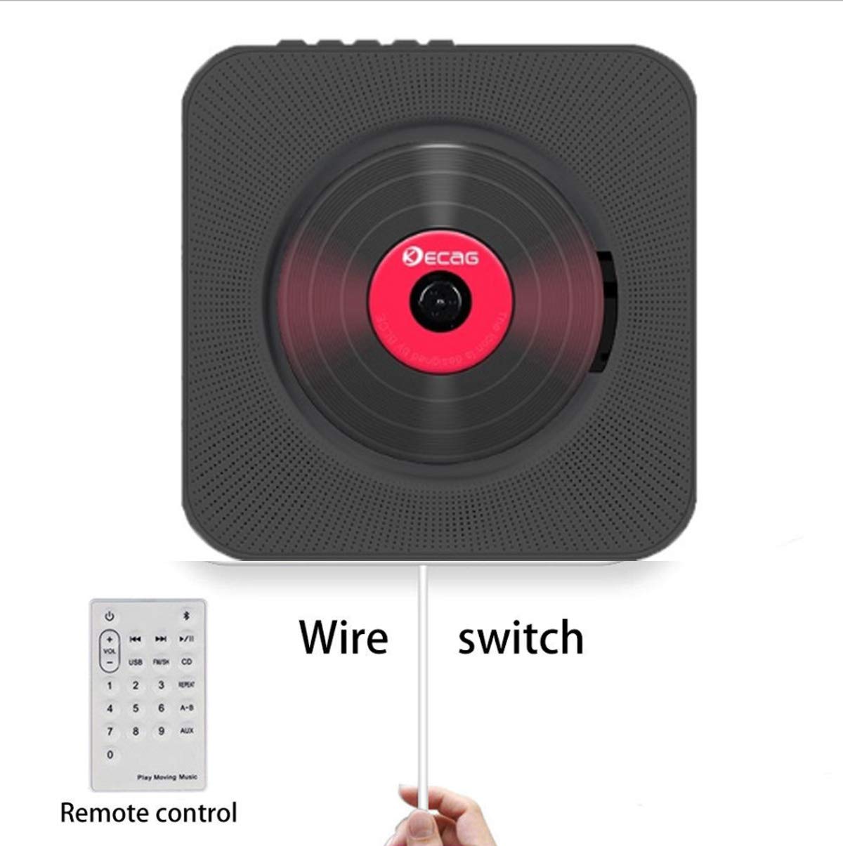 Home Stereo System Wall Mount Music MP3 CD Player Radio Remote Control Bluetooth - image 2 of 4