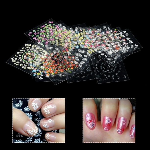 Garosa 3D Nail art Stickers, 30 Feuilles de Design Mixte Nail art Manucure Conseils Polonais Autocollants Decals Décoration