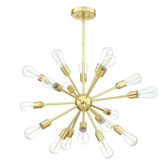 18-Light Gold Sputnik Chandelier Mid Century Modern Industrial Ceiling Light Fixture for for Living Room, Bedroom, Dining Room