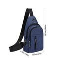 thumbnail image 3 of Fiudx Bolsa de Pecho con Carga Usb, Práctico Puerto de Carga para Teléfono, Poliéster Ligero, Ideal para Senderismo y Desplazamientos, Bandolera para Hombre, 26,5 X 15,5 X 4,7 Cm, 3 of 6