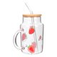 thumbnail image 1 of Taza de agua con pajita, vasos de vidrio, taza para bebidas, jugo de frutas, taza decorativa portátil para beber, para niñas y estudiantes, 1 of 6