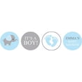 thumbnail image 2 of Darling Souvenir Light Blue 190 Pieces Baby Shower Favor Stickers - Mini Candy Stickers & Chocolate Wrapper Labels for Party Favors & Decorations, 2 of 2