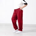 thumbnail image 2 of ZACPNCV Cargo Sweatpants for Boys Kids Cotton Elastic Waist Joggers Running Sweat Pants with Toddler Pant Red 10-11 Years, 2 of 8