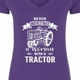 thumbnail image 4 of Inktastic Tractor Woman Women's V-Neck T-Shirt, 4 of 5