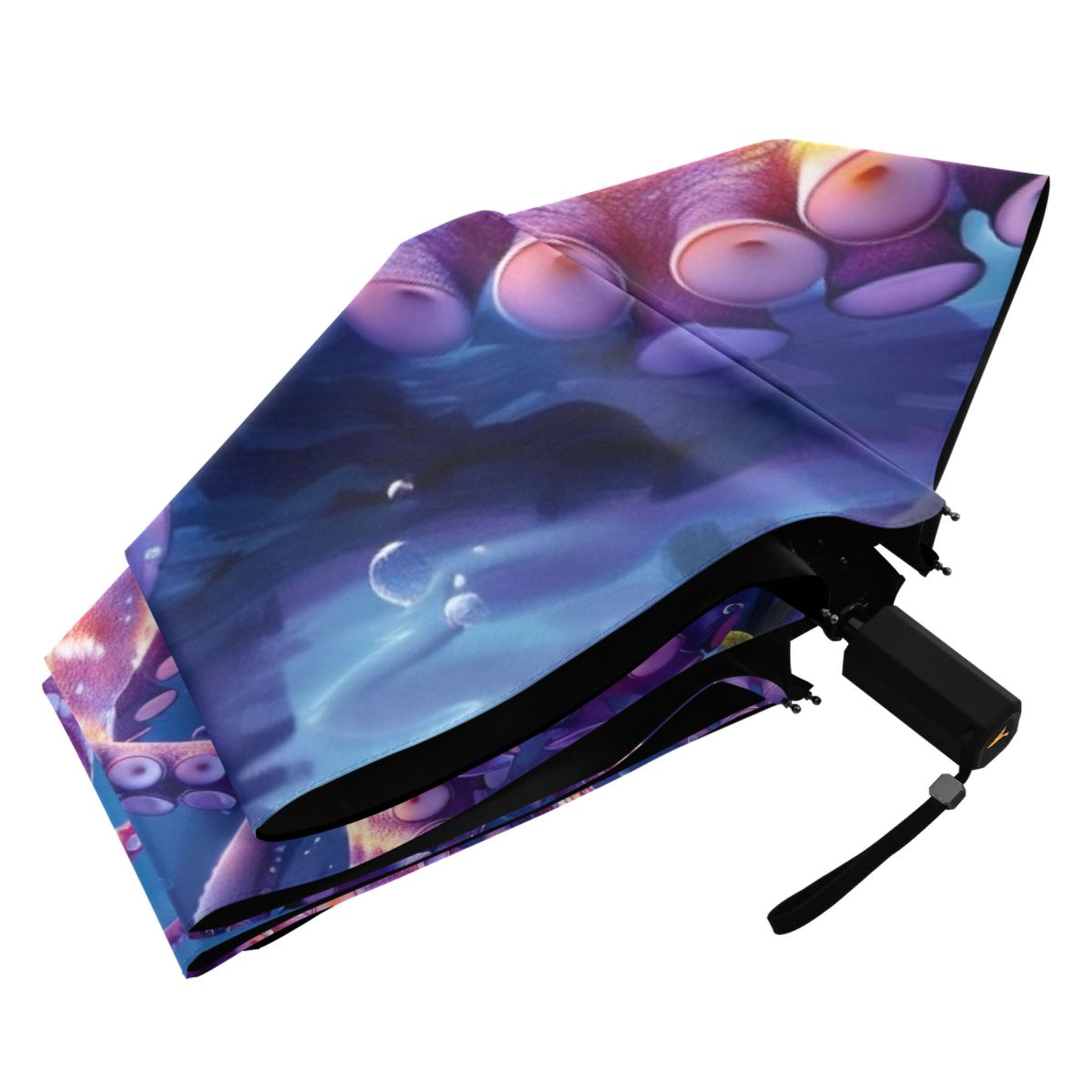 Underwater Octopus Compact Sun Umbrella Windproof Travel Umbrellas for Rain Strong Portable UV Protection