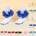 thumbnail image 2 of LRen Ruffle Socks for Girls Frilly Ruffle Socks, Double Lace Turn Frilly Dress Socks for Flower Girl Back To School Wedding Party Daily Wear, 2 of 5