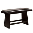 thumbnail image 1 of Pemberly Row Modern Faux Leather Padded Dining Bench in Black, 1 of 5