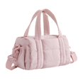 thumbnail image 2 of Bolso de mano acolchado para mujer con compartimentos para niñas, bolso de hombro para senderismo callejero rosa, 2 of 9