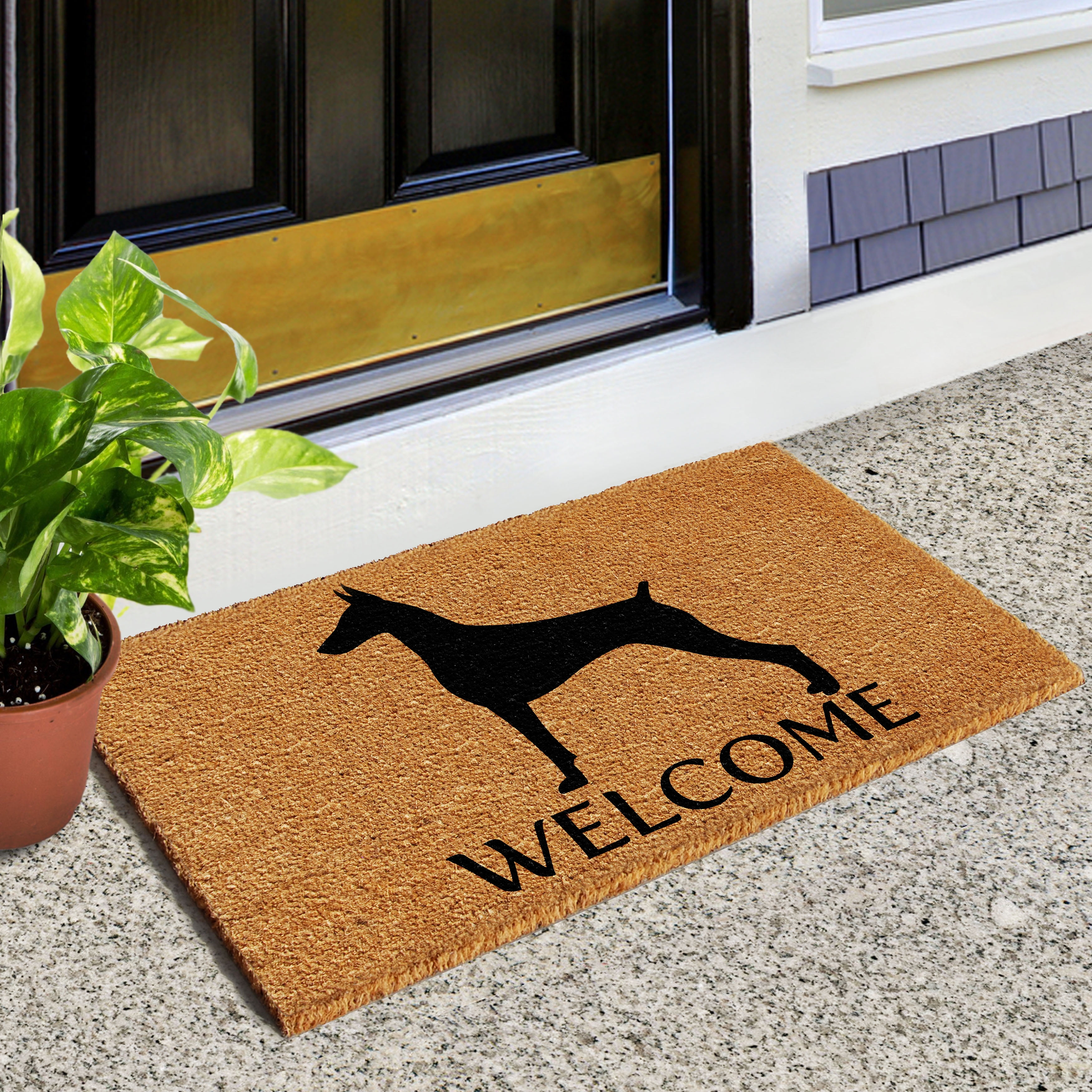Calloway Mills Doberman Outdoor Doormat 17" x 29"