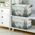 thumbnail image 2 of Yayeee Foldable Storage Basket for Shelves with Handles Waterproof Cloth Bins, Foggy Forest, 2 of 7