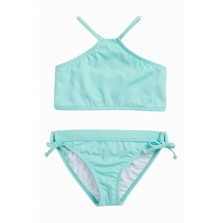 Billabong Swimwear - Aqua Girls High Neck Bikini Set Swimwear 14 ...
