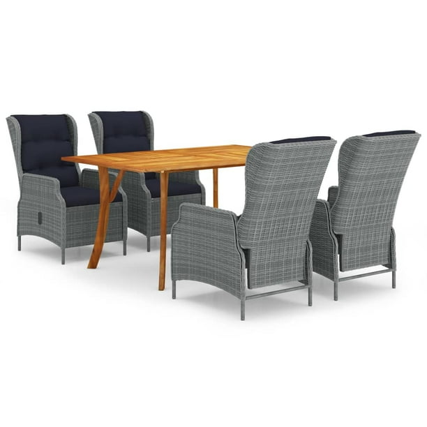 IEFIEL 5 Piece Patio Dining Set Light Gray - Walmart.com