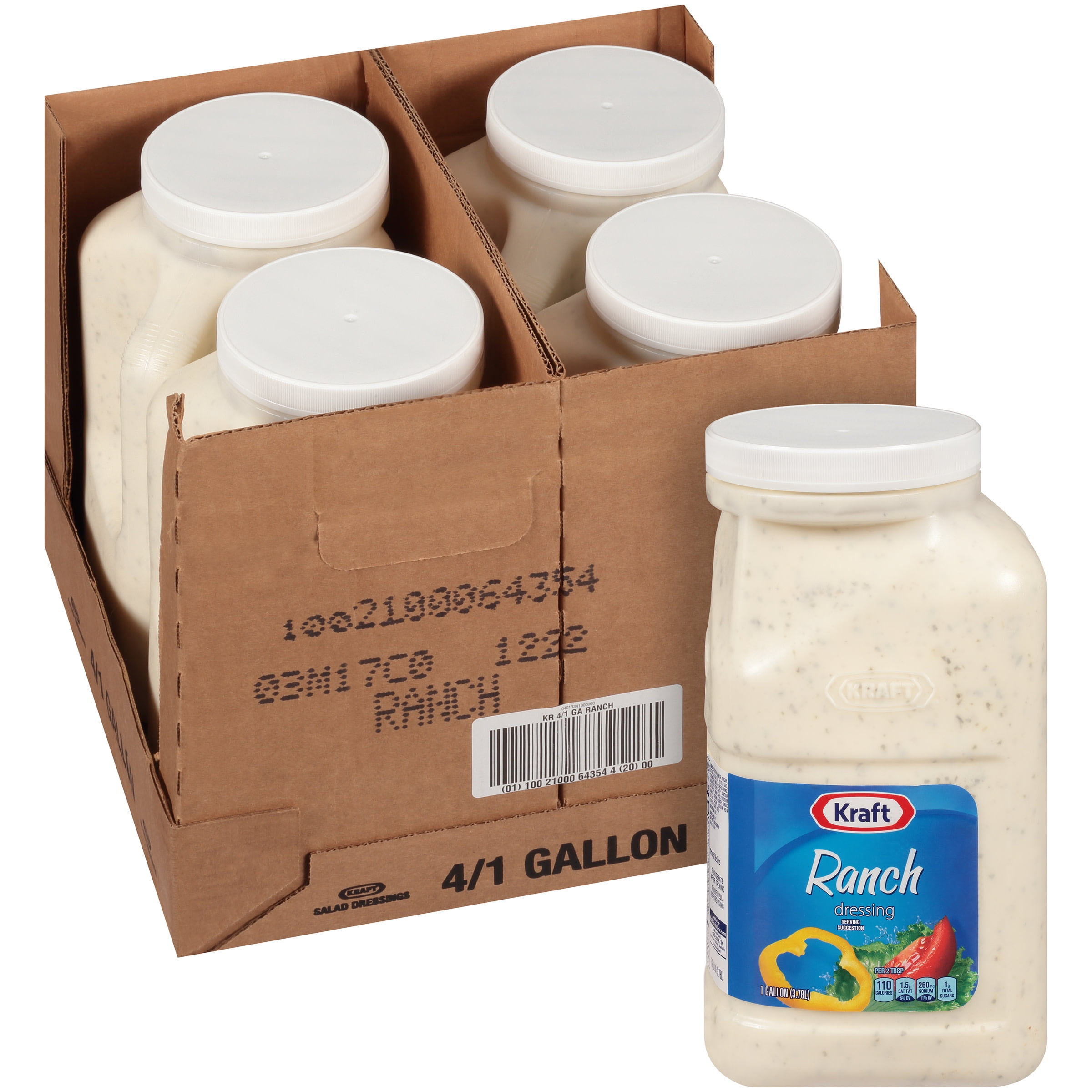 Kraft Classic Buttermilk Ranch Salad Dressing, 4 ct Casepack, 1 gal ...