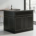 thumbnail image 2 of Spaco Corner Bar Cabinet with L-Shape Design, Bar Table with Multi-Level Storage, Corner Bar Table for Indoor as Home, Bar, Kitchen, Black, 2 of 7