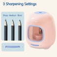 thumbnail image 2 of Deli Electric Pencil Sharpener,Suitable for No.2 Pencils Colored Pencils, USB & Battery Operated, Pink, 2 of 7