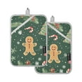 thumbnail image 7 of Yayeee Pot Holders Kitchen Heat Resistant with Pocket 7"x9.8" Cotton Oven Cooking Hot Pads, Christmas Gingerbread, 7 of 7