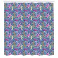 thumbnail image 3 of Ambesonne Dragonfly Shower Curtain, Grunge Colorful Bugs, 69"Wx84"L, Multicolor, 3 of 3