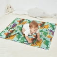 thumbnail image 2 of LightBlue Cartoon Dinosaurs Volcanoes Pattern Blanket,Comfortable Soft Flannel Throw Blanket,All Season,Warm Lightweight Blankets for Sofa Bed Couch Living Room Chair,30"x40", 2 of 4