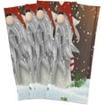 thumbnail image 2 of Dreamtimes Christmas Cute Santa Claus and Lights Kitchen Dish Towel Set,Drying Kitchen Towels Tea Towels Gift Set for Drying Cleaning Cooking Baking 1Pcs, 2 of 7