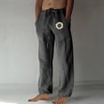 thumbnail image 2 of Stamzod Mens Sweatpants with Pockets Fashion Flower Printed Elastic Waist Drawstring Pants Casual Loose Workout Joggers for Men Dark Gray XL, 2 of 4