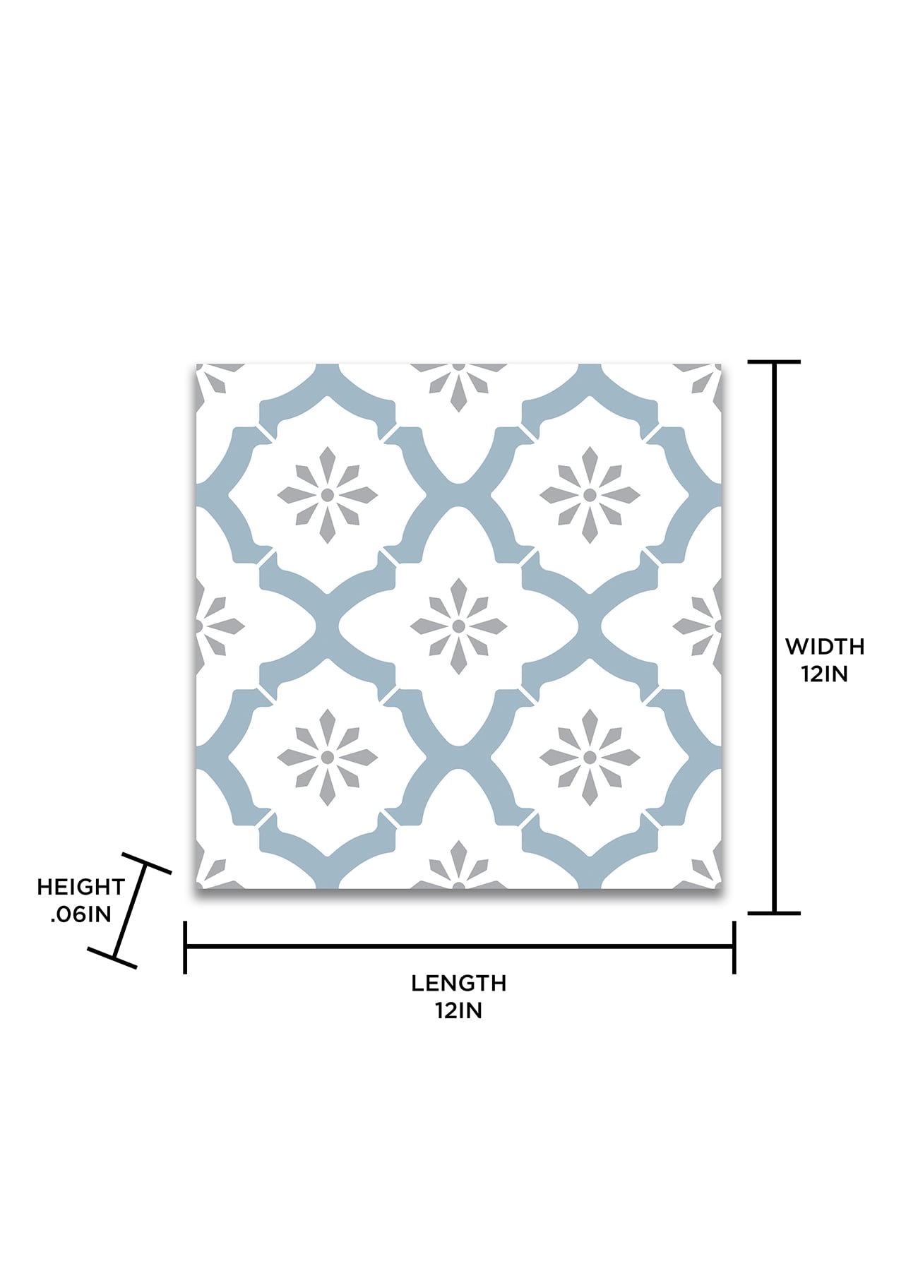 FloorPops Alfama 12 in. x 12 in. Peel and Stick Virgin Vinyl Floor Tiles (10-Pack)