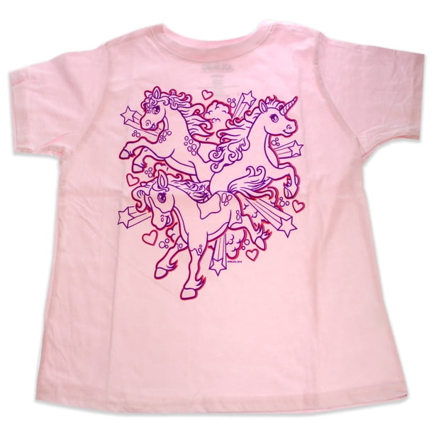 DelSol Camiseta (5T-6T) Camiseta con cuello redondo para niñas - Iluv Horses - Balerina 1 Pc DelSol DelSol Camiseta (5T-6T) 1 Pc