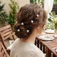 thumbnail image 3 of MIALLO Classic Silver Pearl Hair Pins (12 Pack), Elegant Rhinestone Flower Hair Accessories for Bridesmaids, Graduation, Date Night & Everyday Updos, 3 of 7