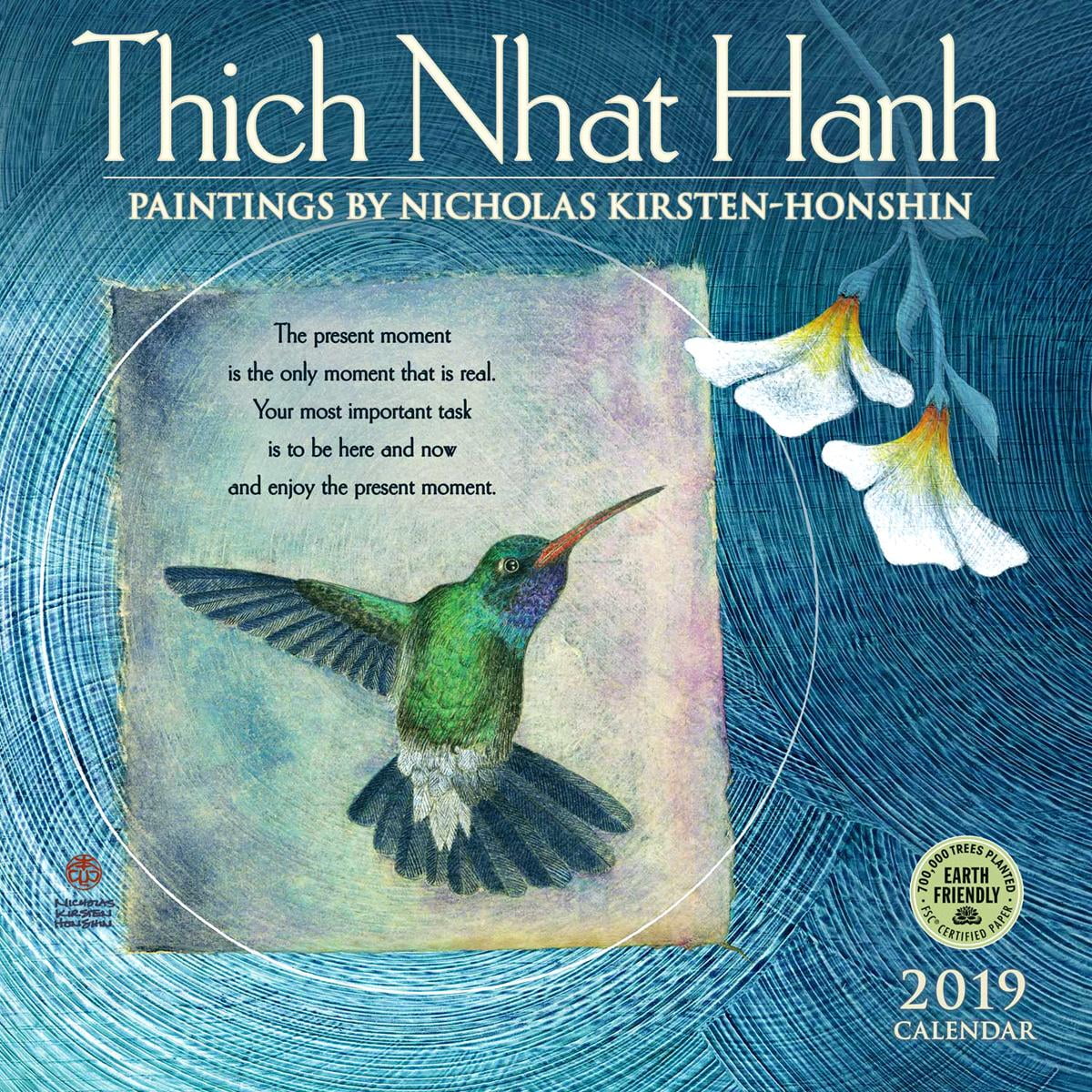 thich-nhat-hanh-2019-wall-calendar-paintings-by-nicholas-kirsten-honshin-other-walmart