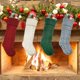 thumbnail image 2 of Calcetines navideños tejidos, bolsas de dulces para regalo de Navidad, adornos navideños para el hogar, adornos colgantes para árbol de Navidad, Año Nuevo 2023, 2 of 4