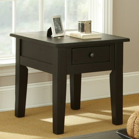 - Steve Silver Liberty Rectangle Antique Black Wood End Table