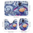 thumbnail image 3 of Juego de baño de cuatro piezas de Eeyore con alfombras antideslizantes, tapa de inodoro suave, elegante cortina de ducha y alfombrilla de baño para decoración del hogar, 3 of 8