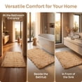 thumbnail image 6 of Unique Bargains Soft Absorbent Microfiber Non-Slip Washable Bathroom Rug Khaki 32" x 20", 6 of 6
