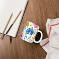 thumbnail image 4 of Yiaed Rose Flowers Print Ceramics Coffee,Large Handle Design,Extra Large Tea and Coffee Cup for Office and Home Mugs, 4 of 6