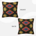 thumbnail image 3 of LNWH Decorative Pillow Covers, Vintage Red Indian Style Square Sofa Decorative Knit Pillow Case, 16"x16", 3 of 8