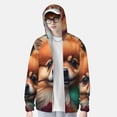 thumbnail image 2 of Balery Colorful Leaf Chihuahua Sudadera ligera de manga larga con capucha y protección solar UPF 50+ para hombre y mujer, ideal para pesca y running-Small, 2 of 7