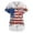 White, variant on Women's 250th Anniversary Scrub Tops Plus Size Short Sleeve V-Neck Red White and Blue Flag Floral Print Work Uniforms 4th of July Nursing Medical Scrubs T Shirts with Pockets