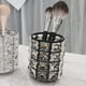 thumbnail image 4 of Organizador de pinceles de maquillaje de acrílico, soporte transparente para lápices y bolígrafos, solución de almacenamiento para vasos de pinceles de cosméticos, redondo, 4 of 5