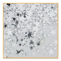 Beistle Pack of 6 Metallic Silver Star Celebration Confetti Bags 0.5 oz.