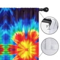 thumbnail image 4 of Blackout Kids Curtains,Colorful Tie Dye Flowe Childrens Insulated Curtains Set Of 2,Bedroom Essentials,Toddler Room Decor 52"x63", 4 of 5