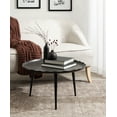 thumbnail image 6 of Kate and Laurel Alessia Modern Round Metal Coffee Table, 26 x 26 x 16, Black, Sand Cast Aluminum Coffee Table with Raised Deckled Edge for Storage and Display, 6 of 7