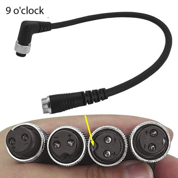 Rooha 1×Electric Reel Power Cable 3/6/9/12 O'Clock Battery Cable For Daiwa Electric Fishing Reel Battery Power Cable Fishing Accessory