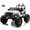 Blanc, variante sur VOLTZ TOYS Jeep Monstre Relevable 24 V Voiture Électrique Classique 2 Places avec Télécommande, Siège en Cuir et Pneus EVA