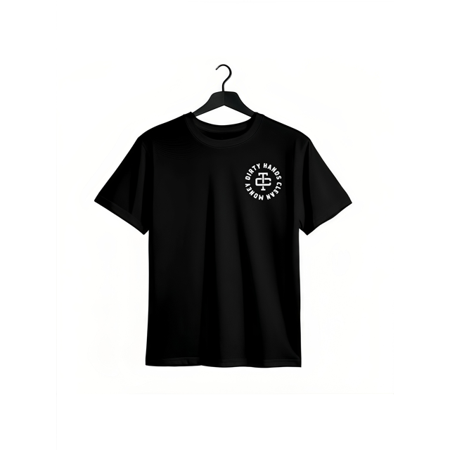 Manos sucias, dinero limpio, impresión de letras a doble cara, regalo, camiseta estampada 100% algodón, cuello redondo, manga corta, pareja, tendencia personalizada, cómoda y envolvente, moda urbana.