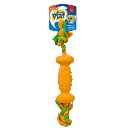 UPC: 0032700153878 | Hartz Dura Play Tug of Fun Dumbbell Bacon Scented Dog Toy