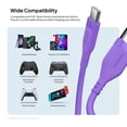 thumbnail image 5 of Powertek Neon Purple Silicone USB-A to USB-C Cable, 6ft Fast Charge & Sync Cord, Durable Tangle-Free Design for USB-C Devices, 5 of 6