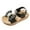 Black, variant on Girls Sandals Spring Flower Strap Party Dress Dance Shoes for Children,6-7 Years