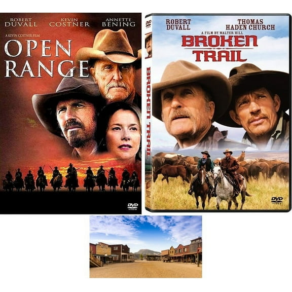 Robert Duvall Western Double Feature Broken Trail & Open Range 2 DVD Set New