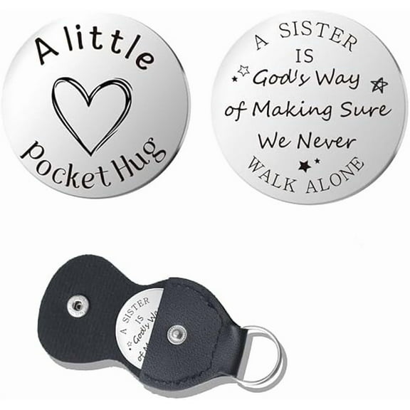 Pocket Hug Token for Women Men Him Birthday Inspirational Gifts for Daughter Friend Long Distance Gifts for Wife Mom
