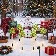 thumbnail image 6 of Hyknon 5 Pack Solar Christmas Pathway Lights, Warm LED Waterproof Outdoor Stake Lights with Auto On Dusk, Wire Free Garden Ground Lamps for Yard Walkway Holiday Decor, 6 of 6